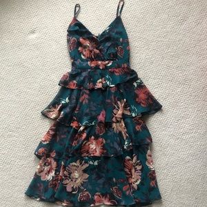 Midi tiered floral dress